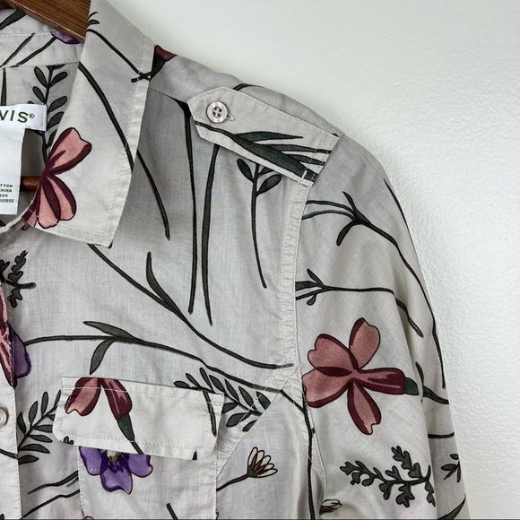 Orvis Womens Long Sleeve Button Down Top Size S Floral Lightweight Hiking Cotton - Picture 5 of 16